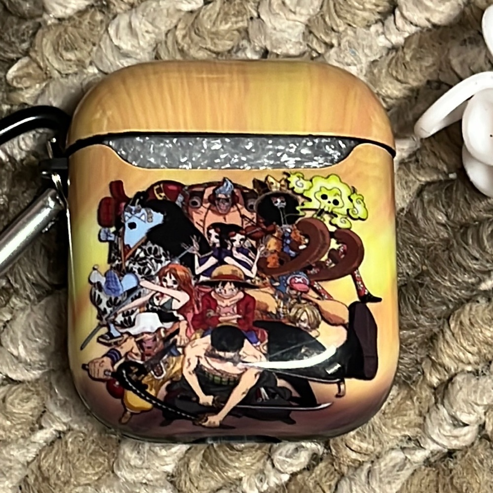 5for$10 Anime One Piece AirPods one and two protective case Group Picture